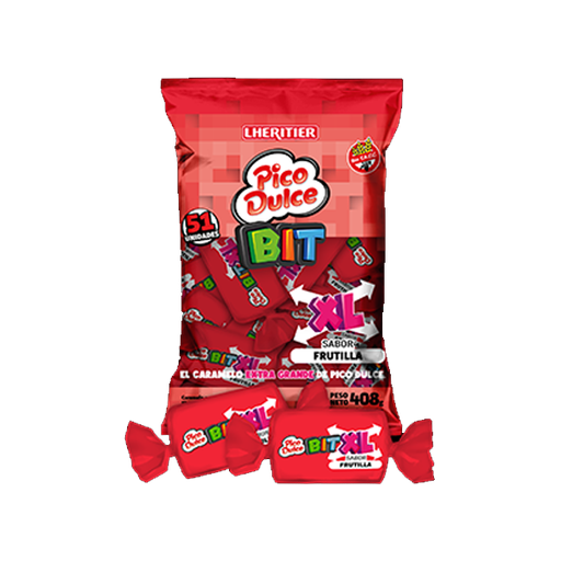 [100211] Caramelo Masticable Pico Dulce BIT Frutilla x408g (x12)