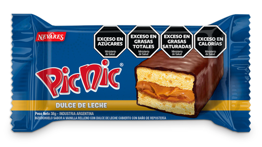 [100251] Bizcochuelo Picnic con Dulce de Leche x38g (x40)