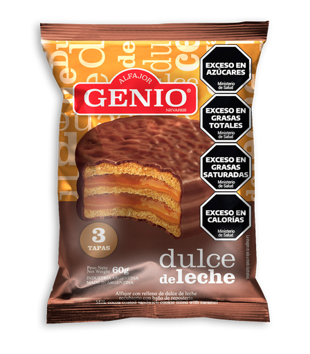 [100256] Alfajor Genio Triple Negro x60g (x24)