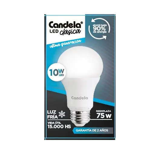 [100286] Lampara Led Candela 10W Fría (x50)