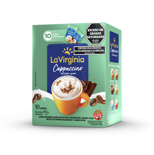 [100316] Cappuccino Light En Sobre La Virginia 10x90g (x10)