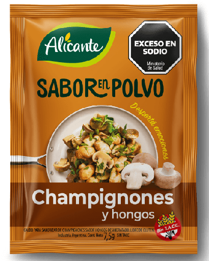 [100347] Sabor en Polvo Alicante Champignones/Hongos sin Tacc 12x7,5g (x10)