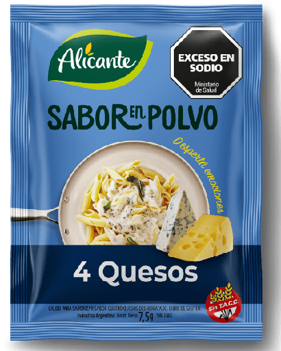 [100349] Sabor en Polvo Alicante 4 Quesos sin Tacc 12x7,5g (x10)