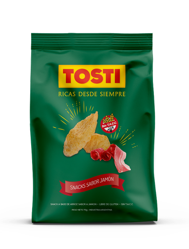 [100363] Snack de Arroz Tosti Jamón x70g (x16)