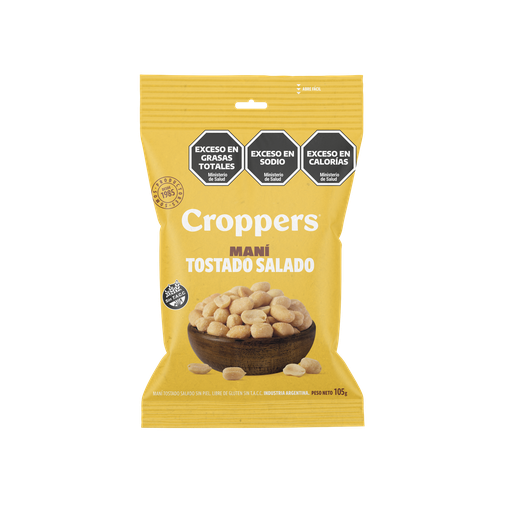 [100372] Maní Tostado Salado Croppers x105g (x40)
