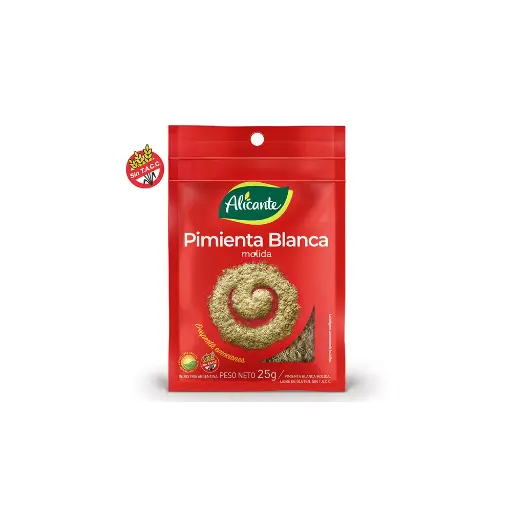 [100500] Pimienta Blanca Molida Alicante sin Tacc x25g (x12)