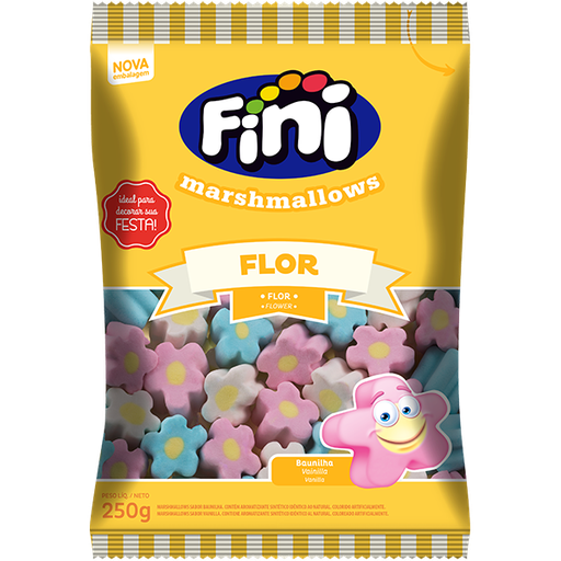 [100553] Marshmallows Fini Flor Sabor Vainilla x250g (x12)