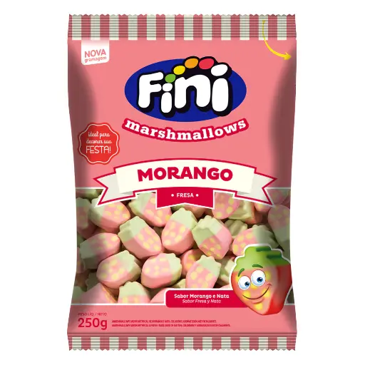 [100554] Marshmallows Fini Morango Sabor Frutilla x250g (x12)