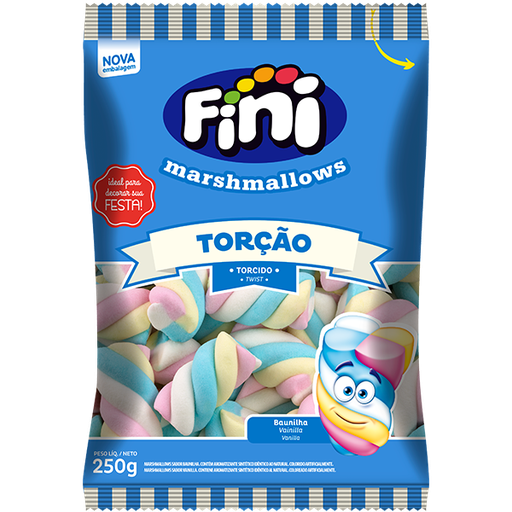 [100555] Marshmallows Fini Torção Sabor Vainilla x250g (x12)