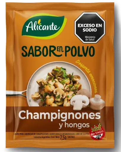 [100347] Sabor en Polvo Alicante Champignones/Hongos sin Tacc x7,5g (10x12)