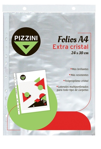 [100573] Folios A4 Pizzini 50 Micrones x10u (x48)