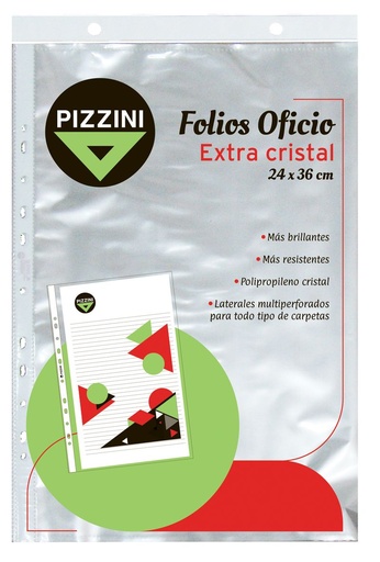 [100574] Folios Oficio Pizzini 50 Micrones x10u (x48)