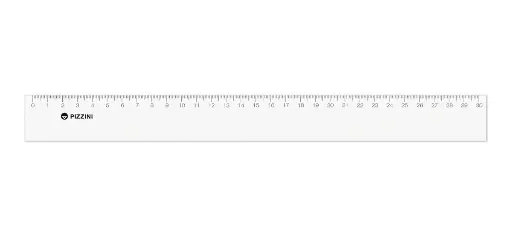 [100613] Regla Escolar Pizzini x30cm Cristal (x25)