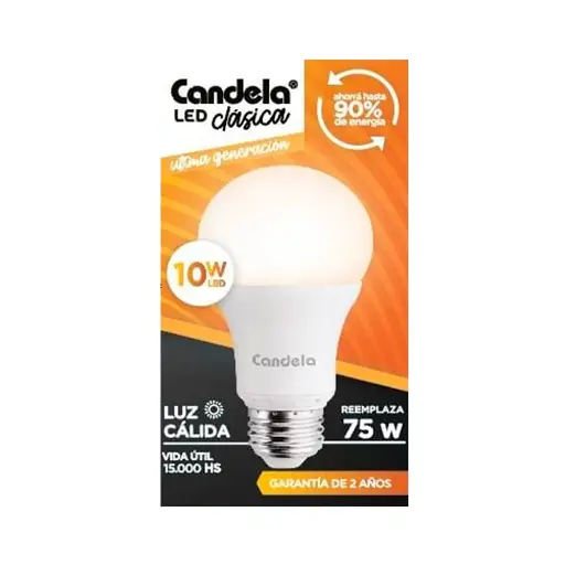 [100754] Lampara Led Candela 10W Cálida (x50)