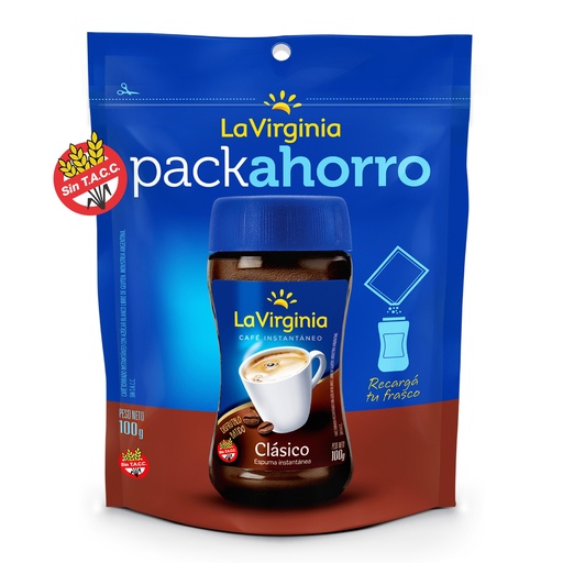 [100758] Café Instantáneo La Virginia Clásico D/P x100g (x10)
