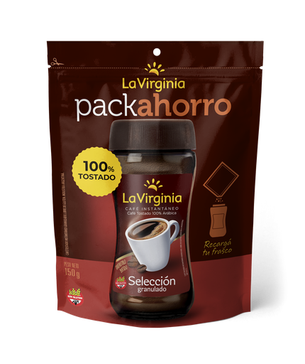 [100760] Café Instantáneo Tostado Selección La Virginia D/P x150g (x6)