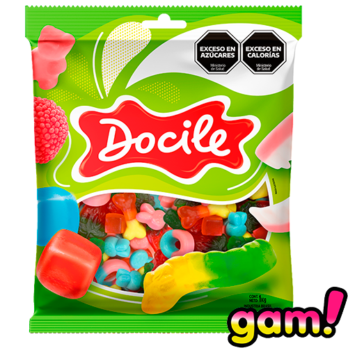 [100801] Goma Docile Gelatines Mix Divertido x1kg (x12)