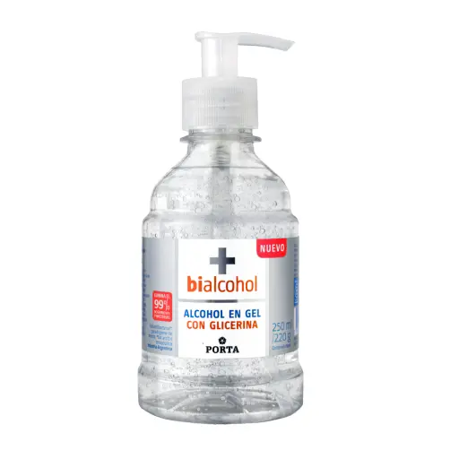 [100808] Bialcohol Gel Neutro con Valvula Dosificadora x250ml (x12)