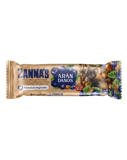 [100824] Barra Zanna's Sabor Arándanos x40g (24x12)